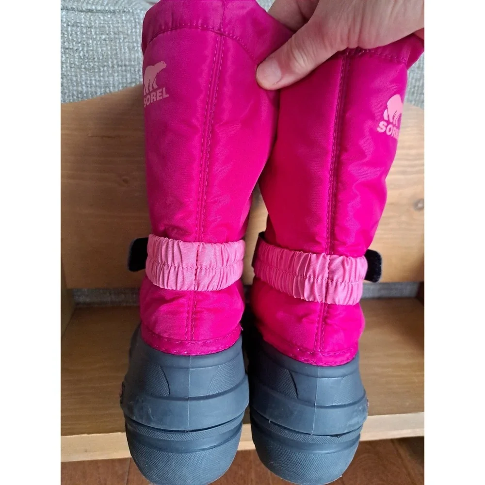 Sorel Kids Pink Waterproof Insulated Snow Boots Size 4 Girls Youth Winter